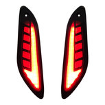 Knipperlichtset L+R Vespa Sprint / Primavera Achterzijde Tube Weglopend - Smoke