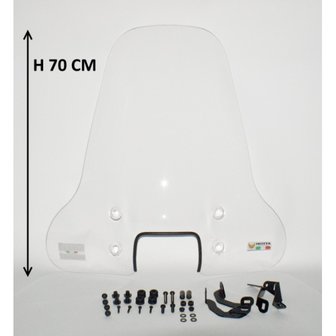 Isotta windscherm Vespa S look a like AGM VX50S / BTC RIVA 1 SPORT / Vespelini S / Turbho type D Isotta