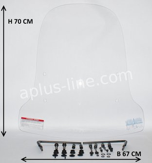 Windscherm Speedy / Vici / Turbho CS-50 transparant (Merk: Aplus)