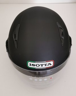 Isotta Helm Mat Zwart Maat XL Bovenkant met ventilatie