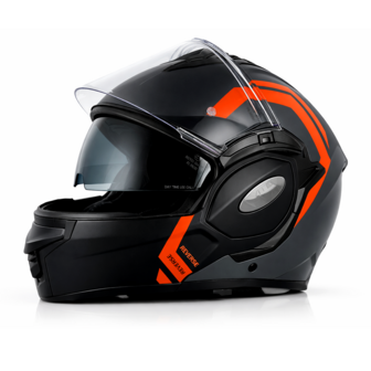 Vito Reverse Systeemhelm Grijs/Oranje Maat S