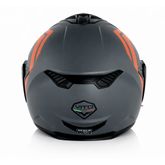Vito Reverse Systeemhelm Grijs/Oranje Maat XL