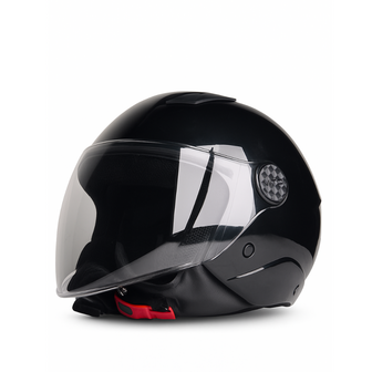 Vito Uno Jethelm - Motorhelm &amp; Scooterhelm - Glans Zwart - Maat S