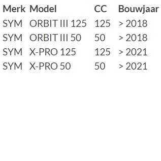 Windscherm Sym Orbit 3 hoog (Origineel Sym)