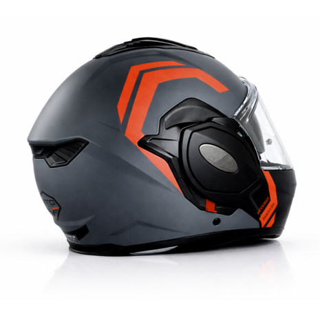 Vito Reverse Systeemhelm Grijs/Oranje Maat XXL