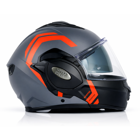 Vito Reverse Systeemhelm Grijs/Oranje Maat XXL