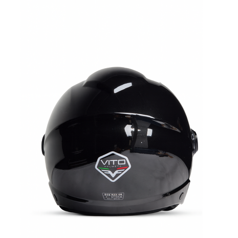 Vito Uno Jethelm - Motorhelm & Scooterhelm - Glans Zwart - Maat XS